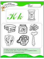 K Sesi Çalışma Sayfaları